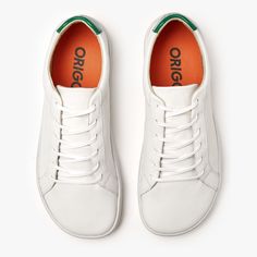 Introducing Gen 3, the latest iteration of our Origo line. These white sneakers, made from genuine leather, are designed for your everyday wear. They feature a vibrant burst of color at the ankle, adding a bold touch to the classic design. Gen 3 offers an enhanced and roomier fit, taking the Origo collection to the next level. White Sole Rubber Sneakers For Everyday Use, Sneakers With White Rubber Sole For Everyday Use, Everyday Sneakers With White Rubber Sole, White Leather Sneakers For Everyday Use, Everyday Sneakers With Textured Sole And Round Toe, White Sporty Sneakers For Everyday Use, White Sporty Casual Sneakers, Low-top Rubber Sole Sneakers For Everyday Use, Low-top Sneakers With Rubber Sole For Everyday Use