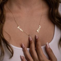 ✨ Elevate Your Elegance with Our 14K Gold Initial Necklaces ✨ Unveil a new level of sophistication with our stunning 14K initial necklace collection. Each custom necklace is carefully handcrafted from luxurious gold, designed to add a touch of refined elegance to any outfit. 🌟 Whether it's a charm necklace adorned with meaningful symbols or a sleek letter necklace showcasing your initials, our designs offer a unique blend of personalization and grace. 💖 Celebrate Special Bonds with Custom Friendship Necklaces 💖 Cherish the special connections in your life with our bespoke custom friendship necklace and customized necklace options. Perfect for commemorating treasured moments or expressing heartfelt sentiments, these pieces are crafted with love and attention to detail. Our friendship jew Elegant Gold Necklace, 14k Gold Initial Necklace, Custom Engraved Necklace, Meaningful Symbols, Personalized Pendant Necklace, Personalized Gold Necklace, Gold Initial Necklace, Initial Necklaces, Handmade Gold Jewellery