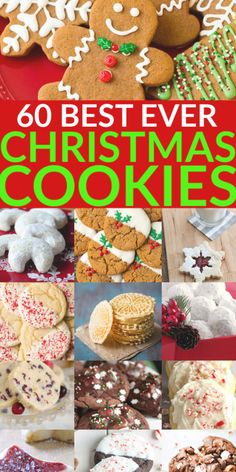 christmas cookies with the title overlay that reads,'80 best ever christmas cookies '