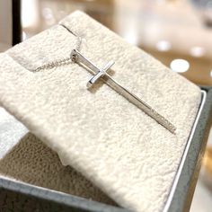 MELIGreece's stylish 14k white gold cross-pendant with six diamonds at its end weighting 0.04 cts., accompanied by a 14k white gold chain. This white gold cross with natural diamonds is an ideal gift for an baptism: All Orthodox Christians are given a cross to wear after baptism. Babies and adults who are baptized and converted to the Orthodox Christian Church receive a blessed golden cross that is worn around their necks from the time of their Baptism until their departure from this earthly lif White Gold Cross Pendant For First Communion, White Gold Cross Pendant Necklace For First Communion, Silver Sterling Silver Cross Necklace With Diamond Cut, Sterling Silver Diamond Cut Silver Cross Necklace, Sterling Silver Diamond Cut Cross Necklace, Elegant Silver Cross Necklace For Baptism, Sterling Silver Diamond Cut Cross Pendant Necklace, Sterling Silver Cross Necklace With Diamond Cut, White Gold Cross Pendant