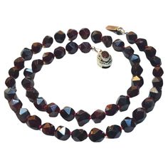 The length of the necklace is 22 inches (56 cm). The size of the faceted beads is 10 mm. Beads are a hand-faceted, deep-saturated, uniform color. The color of the beads is authentic and natural. No thermal or other mechanical treatments were used. The necklace is fastened with a silver handmade clasp with faceted natural garnet. The beads knotting is traditionally done with silk thread, placing a knot between each bead to prevent them from rubbing against each other. The weight of the necklace i Luxury Faceted Beaded Necklace For Formal Occasions, Luxury Formal Faceted Beaded Necklaces, Luxury Formal Faceted Beaded Necklace, Classic Faceted Beads Necklace For Gift, Elegant Faceted Round Bead Crystal Necklaces, Elegant Beaded Necklaces With Faceted Round Beads, Formal Gemstone Beaded Necklaces, Formal Faceted Briolette Necklaces, Formal Briolette Faceted Necklace