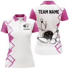 Specially designed for proud bowlers. Let's wear this awesome polo shirt and be bold. ✔️ PERSONALIZED BOWLING POLO - Come with a stylish shirt form and unique design, our polo shirts will make you stand out from the crowd, and show off bowlers’ passion and confidence. Add customization details to make it a unique one that bears your own imprints.✔️ COMFORTABLE & STYLISH - Lightweight and UV-proof fabric bring you absolute comfort in any activities and sports. Moisture-wicking and quick-drying fe Bowling Team, Bowling Shirt, Team Jersey, Bowling Shirts, Stylish Shirt, Polo Shirt Women, Delicate Details, Shirt For Women, Be Bold