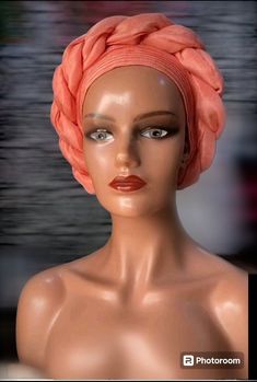 Auto Gele Asooke, Pre-Tied African Peach Headwrap Turban Headband Head-tie Headpiece, African Headwrap For Black Women TO SEE OTHER COLORS AND DESIGNS OF AUTOGELE HEADWRAPS, BRAIDED WIGS AND AFRICAN CORAL BRIDAL BEADS, VISIT OUR SHOP HERE: https://sereneafrica.etsy.com/ Features *100% Authentic Asooke. *Easy to tie and maintain. *Comfortable on the head. *Comes in plain Aso-Oke or embellished. *Embellished gele means the gele is decorated with stones and pearls.  *Sash is also the same thing as Adjustable Wrap Turban For Summer, Adjustable Summer Wrap Turban, Adjustable Pink Turban For The Beach, Adjustable Pink Turban For Beach, Summer Wrap Turban, Bohemian Adjustable Wrap Headwrap, Adjustable Bohemian Wrap Headwrap, Bohemian Wrap Turban With Adjustable Fit, One Size Fits Most Headwrap