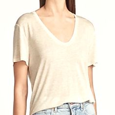 Express Relaxed Soft V-Neck Tee In Oatmeal Casual Cream V-neck Top, Oatmeal Tops For Everyday Spring Wear, Oatmeal Tops For Spring Everyday Wear, Relaxed Cream Tops For Everyday, Casual Oatmeal Tops For Summer, Casual Oatmeal Summer Tops, Beige Relaxed Fit V-neck T-shirt, Neutral Casual Tops For Everyday, Casual Neutral Tops For Everyday