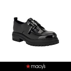 in stock Classic Calvin Klein Leather Loafers, Black Patent Leather Loafers With Buckle Closure, Black Slip-on Platform Loafers With Leather Footbed, Calvin Klein Leather Slip-on Loafers, Black Slip-on Loafers With Buckle Closure, Casual Loafers, Calvin Klein Woman, Womens Flats, Buy Online