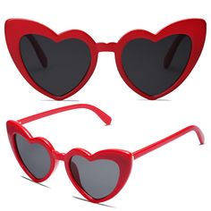 PRICES MAY VARY. ❤️【IDEAL FOR MOST OCCASIONS】These heart-shaped sunglasses have an ultra-chic and vintage style, perfect for selfies, travel or driving. Birthdays,pool and beach parties, summer gatherings, honeymoons, carnivals and fun events are all perfect opportunities to wear and show off these vintage cat-eye sunglasses. You'll get a lot of appreciation. ❤️【HIGH QUALITY MATERIALS AND EXCELLENT CRAFTSMANSHIP】High quality plastic frame with strong metal hinges, 99.99% UV400 protective lenses Sunglasses For Party, Baddie Vibes, Retro Heart, Heart Shaped Glasses, Retro Love, Shaped Sunglasses, Heart Shaped Sunglasses, Love Shape, Heart Sunglasses