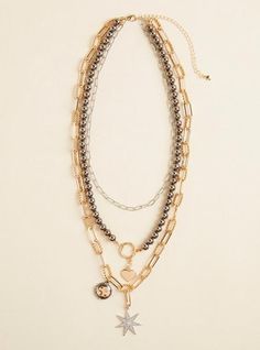 FIT Measures 19”, 22”, 25” long + 5” extender. MATERIALS + CARE Base metal. . Imported. DETAILS High shine finish. Multi charms. . The best plus size women's multi charms layered necklace necklaces in gold. Torrid is your destination for cozy fall and winter clothes to keep you warm and comfortable. Fitted Wedding Dress, Layered Necklace, Winter Clothes, Bra Cups, Cozy Fall, Fall And Winter, Base Metal, Layered Necklaces, Winter Outfits