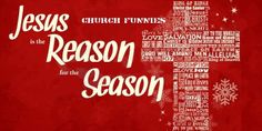 the words jesus is reason for the season on a red background with snowflakes