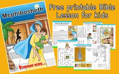 a children's book with the title free printable bible lesson for kids