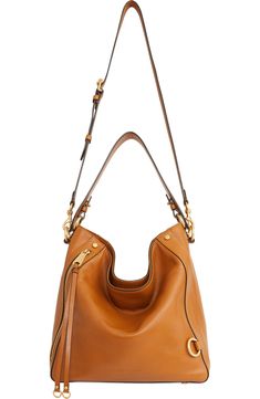 Rebecca Minkoff Mab Leather Hobo Bag | Nordstrom Leather Hobo Bag, Leather Hobo, Brass Hardware, Hobo Bag, Rebecca Minkoff, Snap Closure, Zip Pockets, Nordstrom, Brass