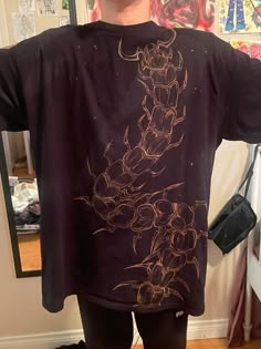 Vintage Centipede All over print T Shirt Outfit  For Men  For Women Easy 30 day return policy Bleached Anime Shirt, Painting Bleach On Shirt, Green Bleached Shirt, Bleach Shoes Ideas, Bleach On Shirt Art, Bleached Hoodies Ideas, Bleach Graphic Design, Bleach Sweaters Diy, Bleach Painting Clothes Anime