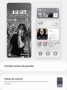 an image of a cell phone screen with the spanish language text and pictures on it