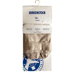 Birkenstock Sandal Sock Color: Tan Size: L (8-10) Note: New With Card Tag ***Included Birkenstock Elastic Band Wrapped Around Card Tag Birkenstock Fashion, Bling Socks, Birkenstock London, Birkenstock Sandal, Sweater Socks, Grey Socks, Birkenstock Women, Blue Socks, Blue Boots