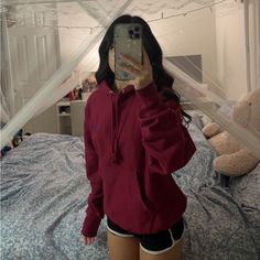 Never Worn, Perfect Condition. Magenta Colored Champion Hoodie. X-Small. Red Long Sleeve Sweatshirt With Kangaroo Pocket, Red Fall Sweatshirt With Kangaroo Pocket, Red Sweatshirt With Kangaroo Pocket For Fall, Cozy Red Hoodie For Streetwear, Cozy Red Sweatshirt With Drawstring Hood, Red Hoodie Sweatshirt, Cozy Red Hooded Top, Champion Hoodie Women, Magenta Color