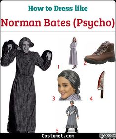 Norman Bates Costume, Company Halloween Party, Epic Halloween Costumes, Characters Cosplay, Handmade Halloween Costumes, Movie Halloween Costume, Proper Attire, Hitchcock Film, Annual Halloween Party