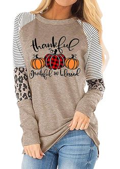 PRICES MAY VARY. Material: Cotton Blend,Soft And Comfortable Thankful Greatful Blessed Pumpkin T shirt Women's Long Sleeve Tops Funny Raglan Sleeve Graphic Tees. Occasion: Casual Style is Suitable for Thanksgiving, Daily Life, Travel, Shopping, Sports and More. Whether it's Paired with Jeans, Sweatpants, Skirts, Etc., This Short Sleeve Will Make You Look Gorgeous. Suggest To Hand/Machine Wash Cold Water, Do Not Dry Clean, Dry Flat, Not Bleach. Package included: 1*Womens Thankful Greatful Blessed Blessed Shirt, Raglan Sleeve Top, Thankful Grateful Blessed, Fall Yall, Autumn T Shirts, Thanksgiving Shirt, Long Sleeve Tops Casual, Pumpkin Shirt, Fall Shirt