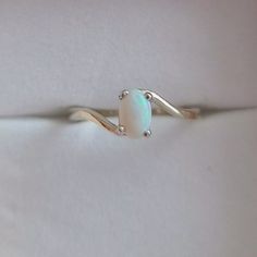 14k White Gold Natural Opal Ring. Size 5.50. Can Be Resized. In Good Condition. Opal Has Lots Of Fire. Makes A Great Valentines Day Gift. Will Come In Black Ring Box. Black Ring Box, Natural Opal Ring, Black Ring, Opal Ring, Natural Opal, Ring Box, Opal Rings, Womens Jewelry Rings, Solitaire Ring