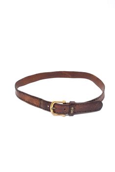 - Label: El Campero  - Color: brown, brass  - Fabric: real leather, brass  - Condition: very good. Ready to wear. MEASUREMENTS: Length at longest position: 32" (81 cm) Length at shortest position: 28" (71 cm) Width: 1" (2.75 cm) Vintage Brown Belt, Belts Aesthetic, Brown Belt, Suspender Belt, Dark Brown Leather, Vintage Brown, Western Style, Suspenders, Browning