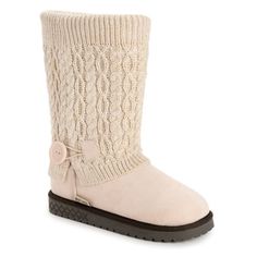 The MUK LUKS Janie Knit Cuff Boot is an elegant, casual, and stylish boot you can wear anywhere you go. This 10" high mid-calf boot features a cozy, sweater knit upper and soft faux suede foot that blends everyday comfort with on-trend style. The polyester faux fur lining will keep your toes cozy and warm on the coldest of days. Comes in women's whole sizes 6-11 in both regular and wide widths. Available in multiple colors and patterns. Size: 9W.  Color: Pink.  Gender: female.  Age Group: adult. Beige Wide Calf Mid-calf Boots For Winter, Beige Round Toe Knee-high Boots For Winter, Winter Beige Mid-calf Boots Medium Width, Winter Mid-calf Boots Medium Width, Beige Wide Calf Knee-high Boots For Winter, Beige Round Toe Mid-calf Boots For Winter, Beige Winter Mid-calf Boots With Round Toe, Beige Round Toe Mid-calf Winter Boots, Beige Mid-calf Boots For Winter