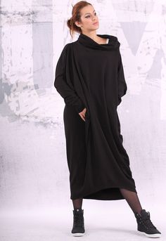 Black Maxi Dressasymmetrical Tunic Dress Plus Size Tunic - Etsy Oversized Long Sleeve Black Maxi Dress, Oversized Long Sleeve Maxi Dress For Fall, Black Oversized Long Sleeve Midi Dress, Oversized Long Sleeve Lagenlook Maxi Dress, Oversized Long Sleeve Maxi Dress For Winter, Oversized Lagenlook Long Sleeve Maxi Dress, Black Long Sleeve Oversized Midi Dress, Black Lagenlook Long Sleeve Dress, Lagenlook Asymmetrical Dress For Fall