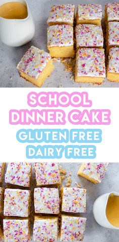 school dinner cake gluten free dairy - free desserts with sprinkles