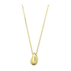 Resembling a solitary teardrop or a bead of rain, this necklace is the perfect finishing touch for a minimalist look. Materials & Dimensions 18K gold plated Sterling silver base Lead and nickel free Hypoallergenic and water resistant   Jewellery Care To maintain long-lasting wear, we strongly recommend against wearing jewellery while engaging in any activities that can lead to contact with moisture, chemicals, and friction (i.e. showering, swimming, perfumes, lotions, hairspray, cleaning product Modern Teardrop Pendant Necklace Tarnish Resistant, Yellow Gold Teardrop Pendant Necklace With Polished Finish, Modern Tarnish-resistant Teardrop Pendant Necklace, Modern Teardrop Pendant Necklace For Everyday, Modern Everyday Teardrop Pendant Necklace, Modern Gold Briolette Necklace, Teardrop Pendant Necklace With Polished Finish, Gold Plated Teardrop Necklace, Tarnish Resistant, Minimalist Polished Teardrop Pendant Necklace