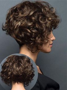 Short Layered Curly Hair, Short Curly Hairstyles For Women, Layered Curly Hair, Curly Pixie, Short Wavy Hair, Penteado Cabelo Curto