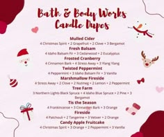 Bath And Body Works Candle Diffuser Blends, Bath And Body Works Candle Essential Oil Blends, Bath And Body Works Candle Recipe, Bath And Body Works Diffuser Blends, Bath And Body Works Copycat Recipes, Bath And Body Works Essential Oil Blends, Essential Oil Candle Recipes, Scent Recipes