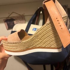 Reposhing This Item I Purchased From @Missylicata. Loved It, But Ready To Rotate For Something New. Questions? Leave A Comment Below! Chloe Shoes, Espadrilles Platform, Leather Espadrilles, Platform Wedge, See By Chloe, Espadrille Shoes, Platform Wedges, Ankle Strap Sandals, Strap Sandals