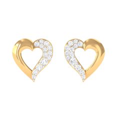 Product Details Capture hearts with our exquisite Heart Stud Earrings. Scattered round cut diamonds in a pave setting create a mesmerizing sparkle. Product Information SKU SHP-EARRINGS032211384 Length 8.7 mm Width 8.1 mm Height 2.2 mm Weight 1.68 gm (Approximate) DIAMOND INFORMATION No.of Stones 26 Pieces Total Weight 0.22 Carat (Approximate) Dimension(approx) Round-0.80X0.80 mm-2 PcsRound-0.90X0.90 mm-6 PcsRound-1.10X1.10 mm-6 PcsRound-1.30X1.30 mm-2 PcsRound-1.60X1.60 mm-2 PcsRound-1X1 mm-8 Pc Heart Stud Earrings, Pave Setting, Heart Studs, Heart Earrings Studs, Diamond Heart, Quality Diamonds, Round Cut Diamond, Diamond Earrings Studs, Round Cut