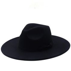 Wide Flat Brim with Bow Accent Soft Felt Fashion Trendy Fall Colors Classic Solid Fedora For Spring, Classic Solid Color Boater Hat For Spring, Classic Wide Brim Solid Color Hat, Solid Color Wide Brim Panama Hat For Winter, Classic Black Fedora Panama Hat, Classic Wide Brim Hat In Solid Color, Elegant Solid Winter Panama Hat With Wide Brim, Classic Summer Fedora In Solid Color, Classic Sun Hat With Short Brim