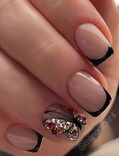 Nails Mariposa, Russian Nail Art, Nails Art Designs, Glamour Nails, Her Nails, Trendy Nail Art, Uñas Acrilicas