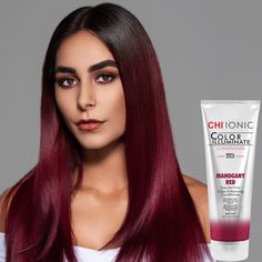 CHI Ionic Color Illuminate Color enhancing conditioners provide balanced color replenishment in between salon services. Color Illuminate directly deposits color dyes or tones in one easy conditioning step. Featuring Silk Amino Complex which contains ceramic, amino acids and silk that deeply penetrate the hair cuticle for ultimate color deposit and moisture delivery. Conservative Hair, Levels Of Hair Color, Deep Red Hair Color, Cherry Hair Colors, Red Ombre Hair, Chestnut Hair, Hair Cuticle, Color Streaks, Brown Hair Dye