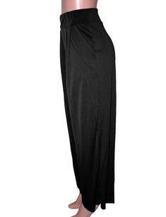 Black Pocketed Wide Leg Casual Pants Black Wide-leg Dress Pants With Loosely Fitted Hips, Chic Black High-waisted Harem Pants, Black Wide-leg Sweatpants, Chic Black Harem Pants With Pockets, Chic Black Stretch Harem Pants, Black Stretch Dress Pants Trousers, Black Stretch Ankle-length Dress Pants, Black Stretch Dress Pants, Black Wide-leg Sweatpants For Workwear