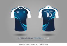 a soccer jersey with the number 10 on it and an inscription any name in blue