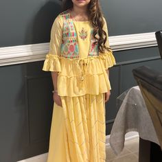 This Dress Bought From Seasons Brand India , Worn Only Once To Take These Pictures , Indian Outfit, Buy Dress, Kids' Dresses, India, Formal Dresses, Yellow, Dresses, Color