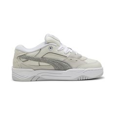 Puma-180 Prm Taps Into Late-90S Skate Sneaker Culture. The Oversized Padding, Chunky Shapes, And Lo-Fi Technical Uppers Are All Throwbacks To That Era. We Put A Contemporary Twist On The Puma-180 Prm With Its Synthetic Base, A Hairy Suede Formstrip And Overlays. Features & Benefits Puma’S Leather Products Support Responsible Manufacturing Via The Leather Working Group. www. leatherworkinggroup. com Details Synthetic Base With Hairy Suede Overlaysmesh Tongue With Mesh Ribbingsuede Lateral Underla 90s Skate, Sneaker Culture, White Puma, Sneakers Puma, Lo Fi, Cute Sneakers, Late 90s, Puma Sneakers, Leather Products