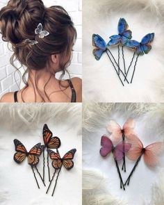 Hair Assesories Aesthetic, Butterfly Hairstyle, Hair Tie Accessories, Extensions Hair, Peinados Fáciles Para Cabello Corto, Hair Accessories Clips, Girly Accessories, Fancy Jewellery