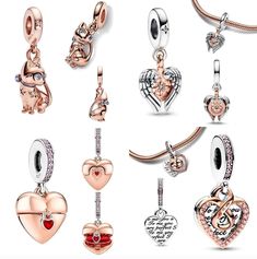 🌸 s925 Silver / rose charms  🌸 Build your own charm bracelet with the array of charms available in my store.   Make your bracelet to your own unique individual style 💐 Select your chosen style number from the drop down menu  Made from silver with cz stones  Fits pandora style bracelet  As always thanks for viewing 🤍 Rose Gold Pendant Charms For Gifts, Rose Gold Pendant Charms As Gift, Rose Gold Dangle Charms For Gift, Rose Gold Charms Jewelry For Valentine's Day, Rose Gold Charms With Lobster Clasp For Gifts, Pink Dangling Charms For Mother's Day, Rose Gold Heart Charm For Valentine's Day, Elegant Mother's Day Charms With Lobster Clasp, Valentine's Day Rose Gold Heart Charm