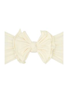 We like big bows and we cannot lie! From family photos to trips to the zoo, the fab bow headband ensures your mini-me looks fab-bow-lous® doing it all. Limited seams on the headband means maximum stretch for ultimate comfort. Soft, rolled edges makes this bow casual enough for everyday wear. Each headband is hand sewn and tied by women in our local community. Adjustable Cream Hair Accessories With Bow, White Adjustable Bow With Butterfly Knot, Adjustable White Satin Bow, White Headband With Bow Tie, White Bow Tie Headband, Cute White Headband With Bow Tie, Adjustable White Bow Tie Headband, Adjustable White Hair Accessories With Bow Tie, Adjustable White Bow Tie Back