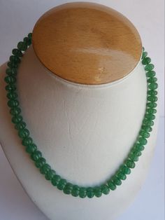 PRODUCT DESCRIPTION :--- 314 Carats Beautiful Carving Designer Beryl Emerald Loose Beads For jewelry making Stone Name :-- Beryl Emerald Gemstone Shape:-- rondelle Carving Color :-- Green Quality: AAA Size : -8-11 MM approximate Pieces :--64 beads + 4 silver plated extension Delivery timeframes (from date of shipping) - USA: ~2 weeks - Rest of the World: ~ 3-4 weeks The photographs of the items have been taken in natural daylight, without any enhancements or affects and all attempts have been ma Jade Beaded Necklace With Faceted Beads, Jade Beaded Necklaces With Faceted Beads, Classic Green Beaded Necklaces With Round Beads, Jade Necklace With Spacer And Round Beads, Jade Necklace With Spacer Beads, Emerald Necklace With Round Gemstone Beads, Precious Beads, Emerald Gemstone, Beads For Jewelry Making