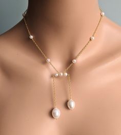 "White Broque Pearl on Gold Filled Chain Dangle Neckace, Modern Bridal Jewelry, Beach Wedding Necklace, June Birthstone. 16\"- 18\" * Processing time is 3-5 days.  * US orders are shipped first class mail. * International orders are shipped first class international. * Shipping upgrades are available at checkout. Thank you for visiting my listing! Have a wonderful day!" White Dangle Drop Necklace With Adjustable Chain, White Dangle Backdrop Necklace With Adjustable Chain, Adjustable White Dangle Backdrop Necklace, White Adjustable Dangle Backdrop Necklace, Adjustable Pearl Drop Bridal Necklace, Adjustable Bridal Necklace With Pearl Drop, Gold Dangle Drop Necklace For Wedding, Adjustable Pearl Drop Bridal Necklace For Formal Events, White Necklace With Adjustable Chain For Wedding