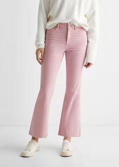 Flared jeans - Teenage girl | Mango Teen USA Pink Flared Jeans, Teen Usa, Mango Outlet, Flared Jeans, Low Waist, Flare Jeans, Fashion Inspo Outfits, Mango, Fashion Inspo