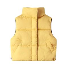 Yellow / 2T-size 100 Winter Children Vests Boys Vest, Red Vest, Baby Outerwear, Winter Vest, Vest Designs, Cotton Vest, Outerwear Vest, Vest Coat, Winter Kids