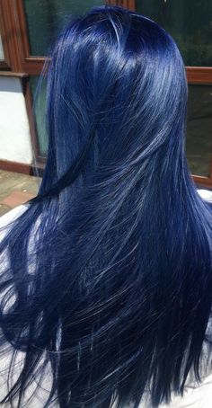 Hair Color Inspiration, Blue Hair Color, Dark Blue Hair, Hair Color Blue, Hair Straight, Dye My Hair