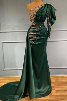 Prom dresses dark green Long Evening dresses with sleeves,PD22042 on Storenvy Green Mermaid Prom Dress, Dark Green Prom Dress, One Shoulder Prom Dress, Green Mermaid, Beaded Prom Dress, فستان سهرة, Formal Party Dress, Green Prom Dress, Mermaid Evening Dresses