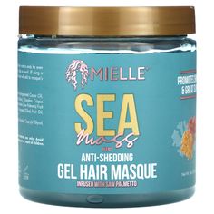 Promotes Shine & Great Slip Infused With Saw Palmetto No Parabens No Paraffins No Mineral Oil No DEA No Animal Testing Enjoy! Want smooth, shiny hair with amazing slip? Look no further! Introducing Mielle's Sea Moss Anti-Shedding Gel Hair Masque. This lightweight gel masque infuses brittle strands with intense hydration to restore health and strength. Safe for all hair types, this nutritive formula will deep condition and envelope each strand while replenishing moisture. Sea Moss Anti-Shedding G Hair Moisturizer, Smooth Shiny Hair, Gel Hair, Hair Repair Treatments, Saw Palmetto, Hair Masque, Hair Supplies, Healthy Hair Journey, Healthier Hair