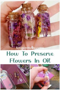 how to preserve flowers in oil from being used as an art project for kids and adults