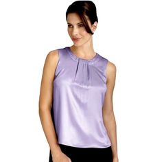 Nwt Cintas Charmeusetank 24” Pit To Pit 26” In Length Womens Xl Color Is Dusty Lilac Lined Angled Bust Darts Side Vents 100% Polyester Silky Feel Elegant Stretch Tank Blouse, Elegant Purple Tank Top, Spring Formal Camisole Top, Formal Spring Camisole Top, Formal Solid Sleeveless Top, Formal Sleeveless Solid Tops, Formal Sleeveless Solid Color Tops, Feminine Sleeveless Purple Top, Elegant Purple Camisole Top