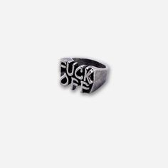 𝔇𝔢𝔱𝔞𝔦𝔩𝔰 Style: Darkwear, Grunge, Goth Materials: Steel Quantity: 1 pc It Features the punk rock 'Fxck off' letters pattern Solid quality with durable material, easy to match any kind of clothing Enjoy free shipping with a purchase of over 80$ Edgy Silver Rings For Streetwear, Black Stainless Steel Rings For Streetwear, Silver Punk Rings For Streetwear, Trendy Black Jewelry With Letter Print, Adjustable Emo Streetwear Jewelry, Alternative Silver Jewelry For Streetwear, Trendy Silver Jewelry With Letter Print, Letters Pattern, Letter Ring